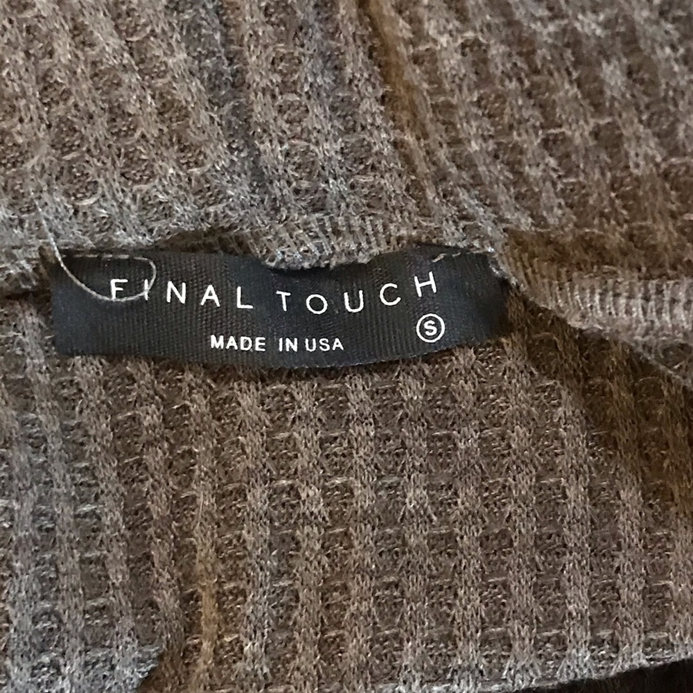 🆕 Final Touch Grayish Green Hooded Cardigan-Small - Picture 6 of 7